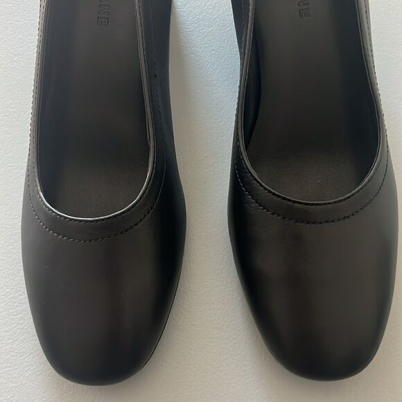 New Everlane The Day Heel Black Leather Size 7M - Picture 5 of 15